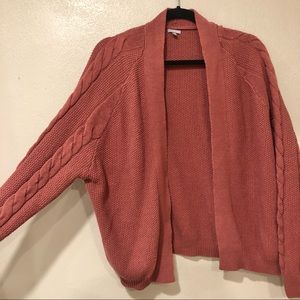 Mauve Open Front Cardigan